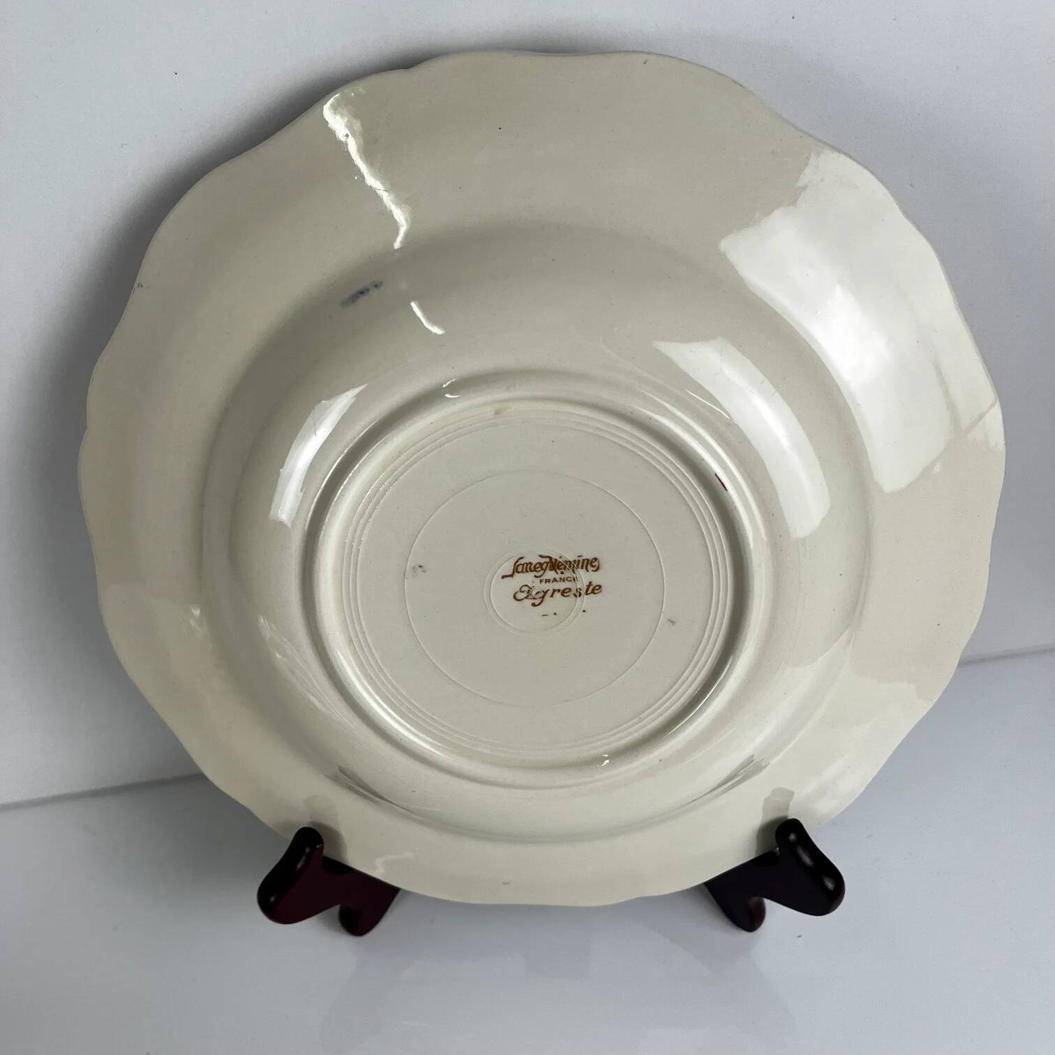 Set of 6 deep plates "Agreste" Sarreguemines, 20th century
