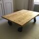 Coffee table on wheels