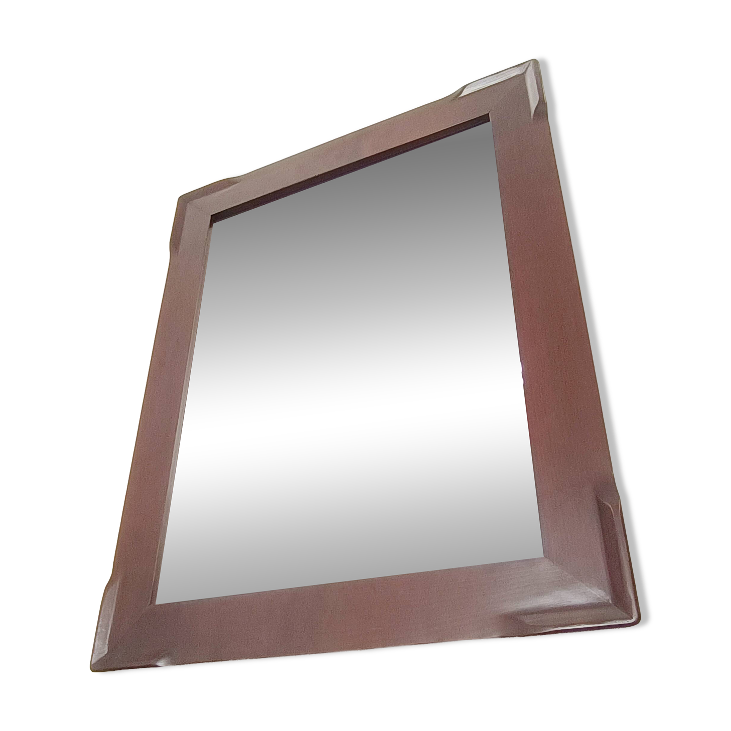 Large Cherry Wood Mirror France 1970s