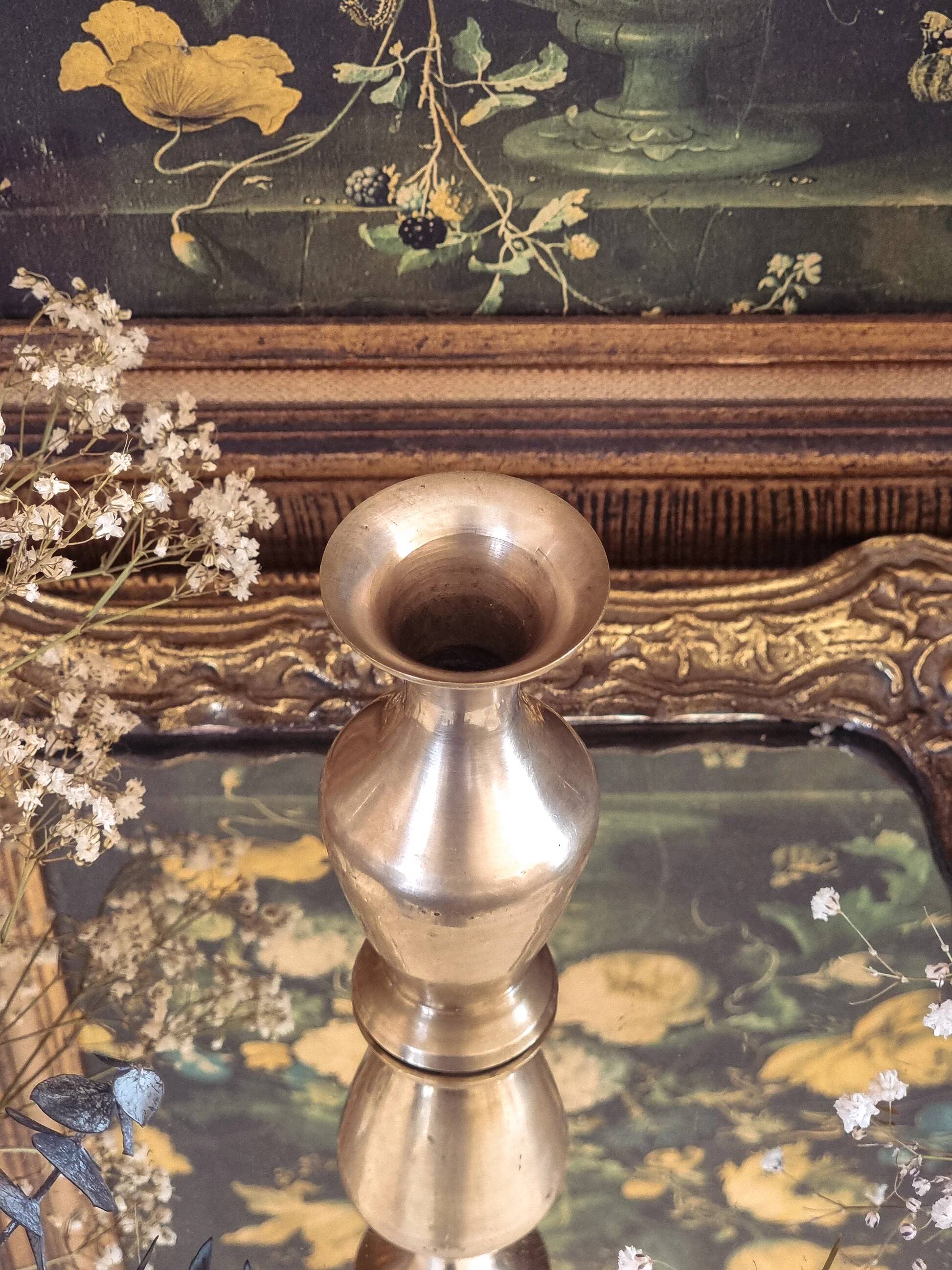 Brass soliflore vase