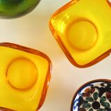 Yellow Amber Glass Bowls