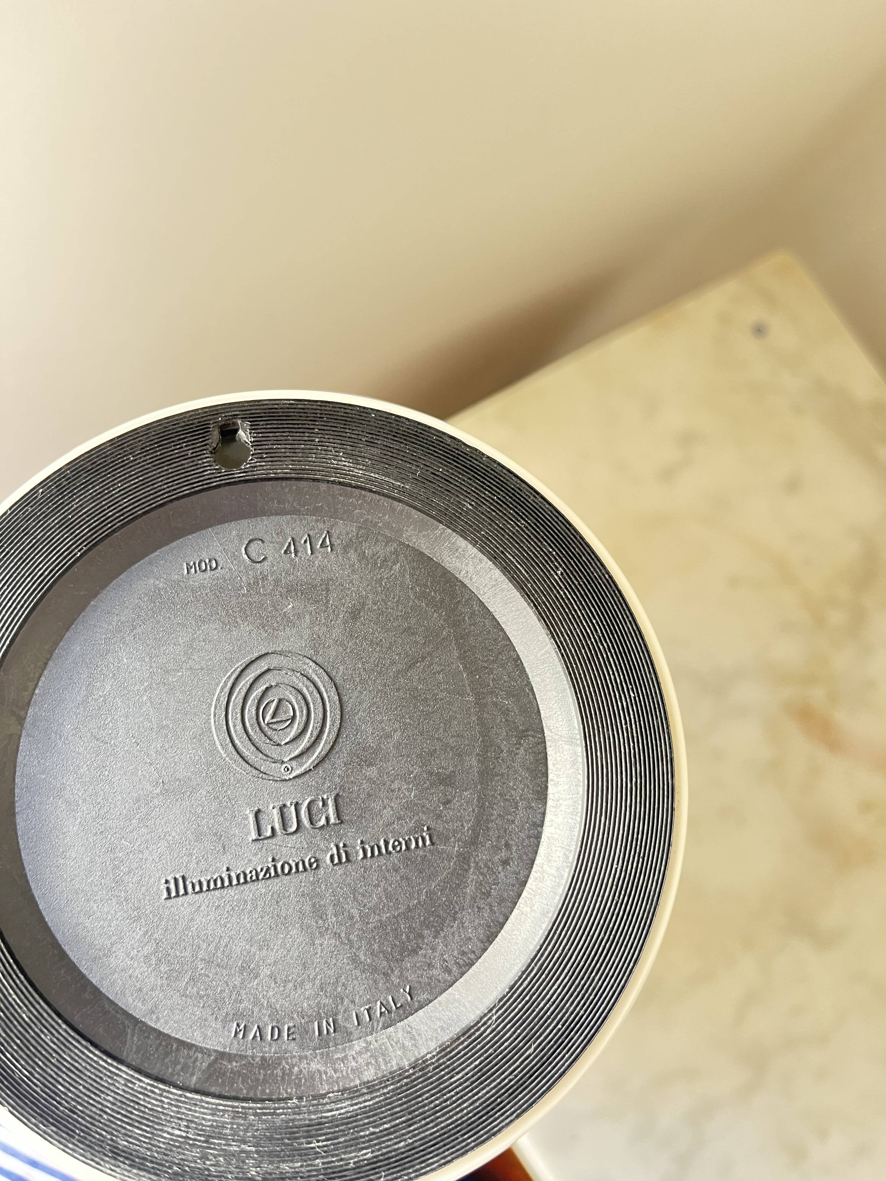 Rare LUCI Mod. C414 Magnetic Eyeball Table Lamp, Space Age Italy 1970s