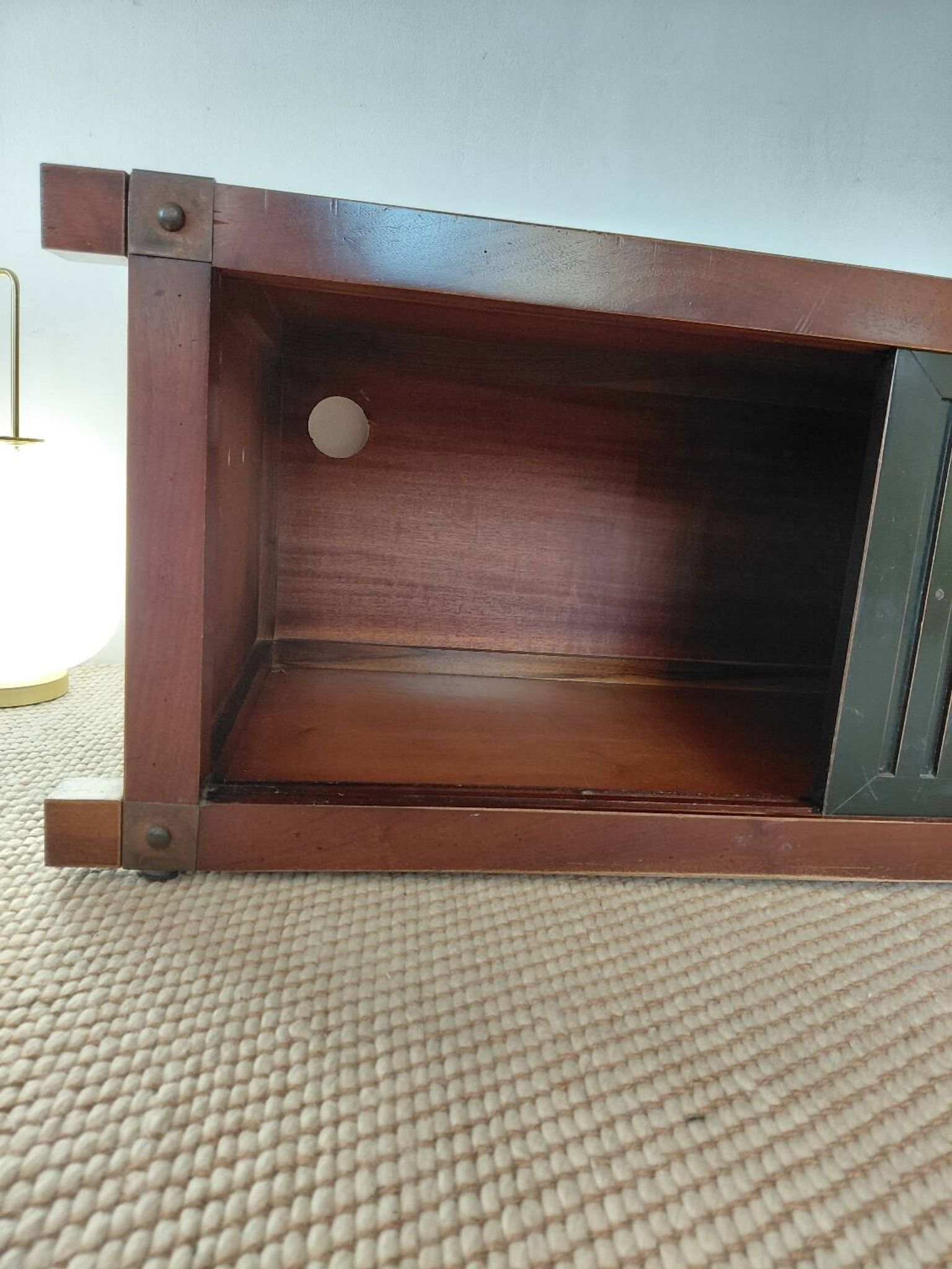 Buffet, meuble TV en bois Roche Bobois, style japandi