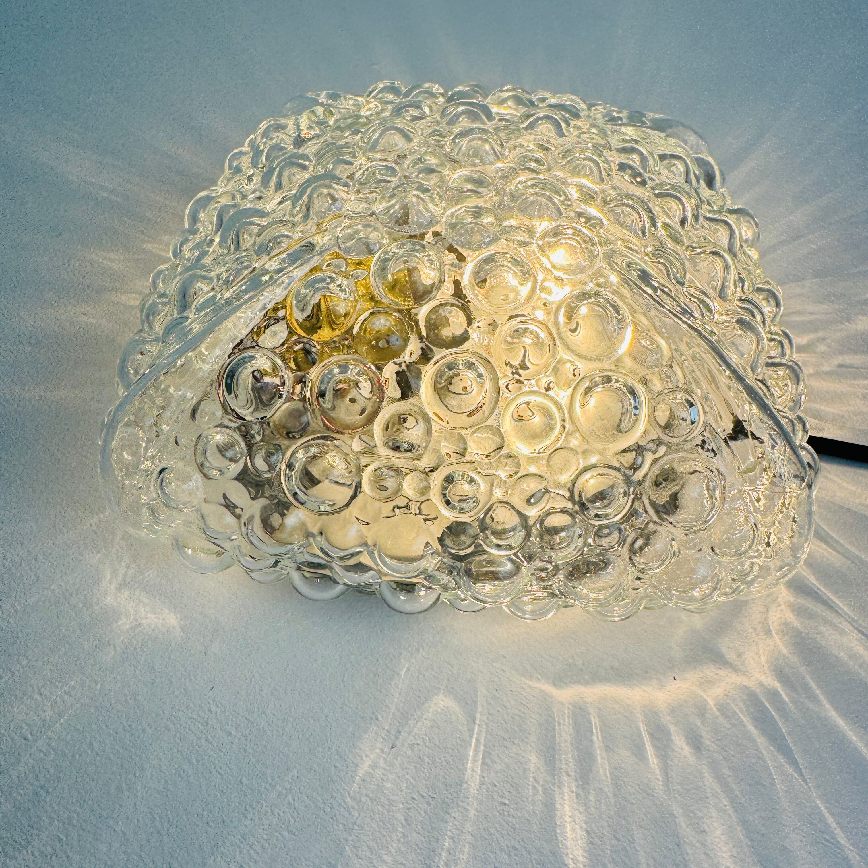 Vintage bubble glass wall light