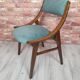 Renovated GFM 57 chair, Skoczek, designed by J. Kędziorek, navy blue