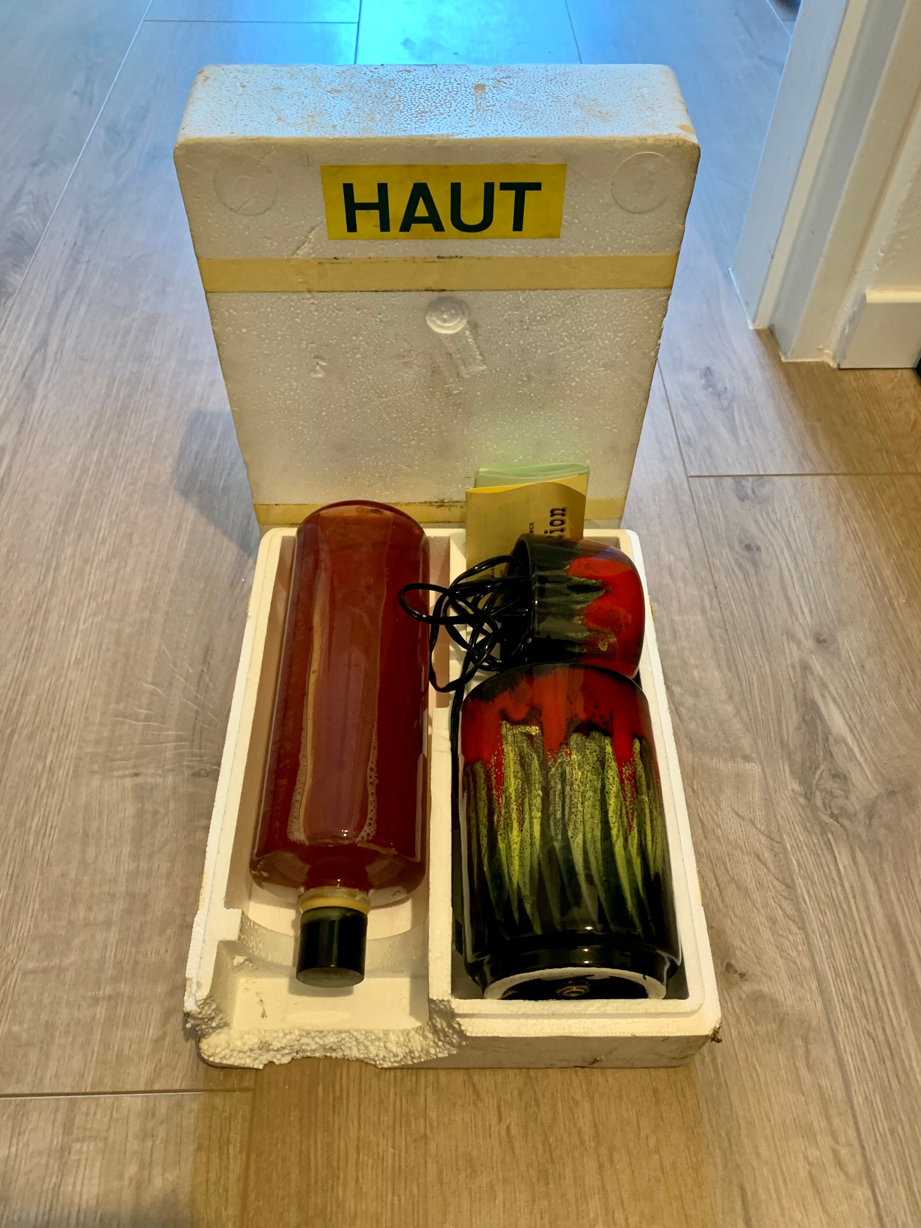 Vintage Vallauris ceramic lava lamp