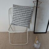 3 vintage folding chairs Talin design Italian 70s - mesh metal