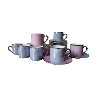 Ensemble de 12 tasses en porcelaine Sarah Création