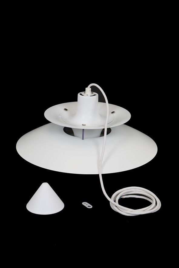 Louis Poulsen / Poul Henningsen “PH 5” pendant lamp with glass diffuser / Mid-century Danish modern design / PH5