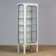 Vitrine vintage avec cinq étagères en verre années 1970