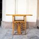 Art Deco bamboo wicker coffee table by Vivai del Sud, 1960s