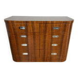 Art Deco walnut chest of drawers