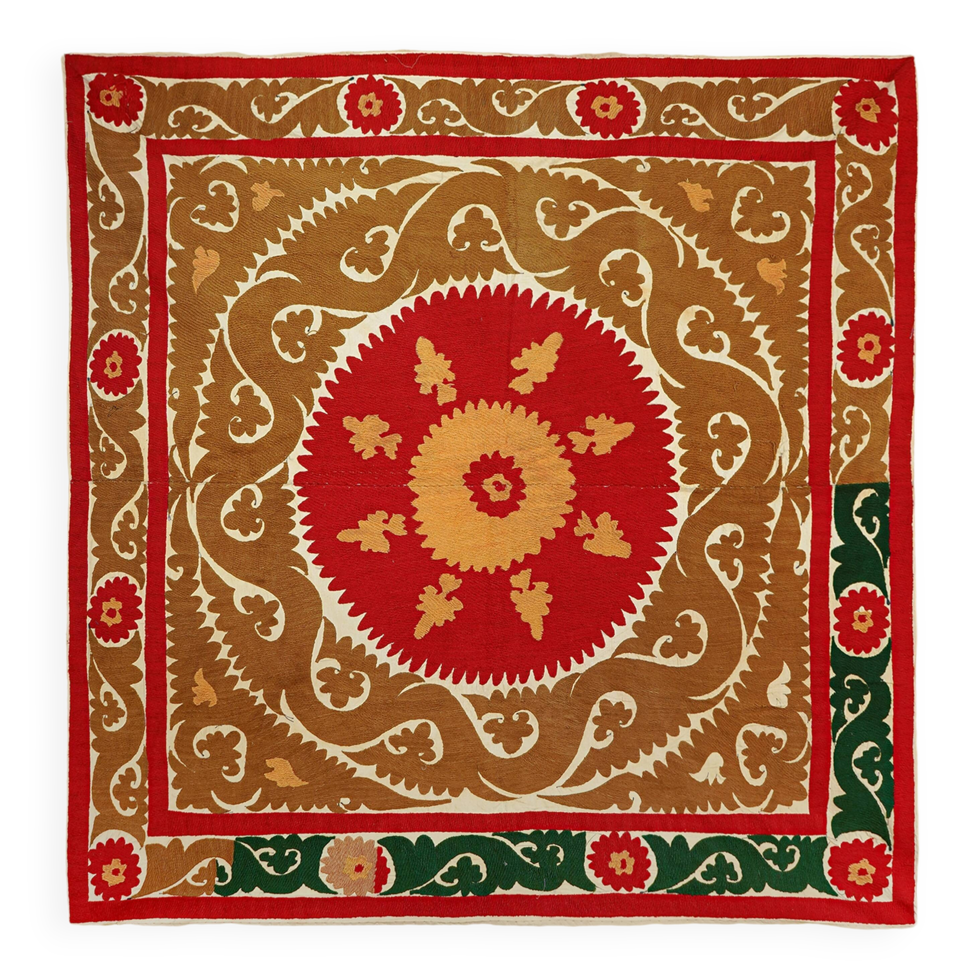 Vintage Turkish hand-knotted rug 152x158 cm