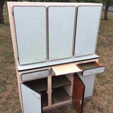 Buffet formica vert et blanc