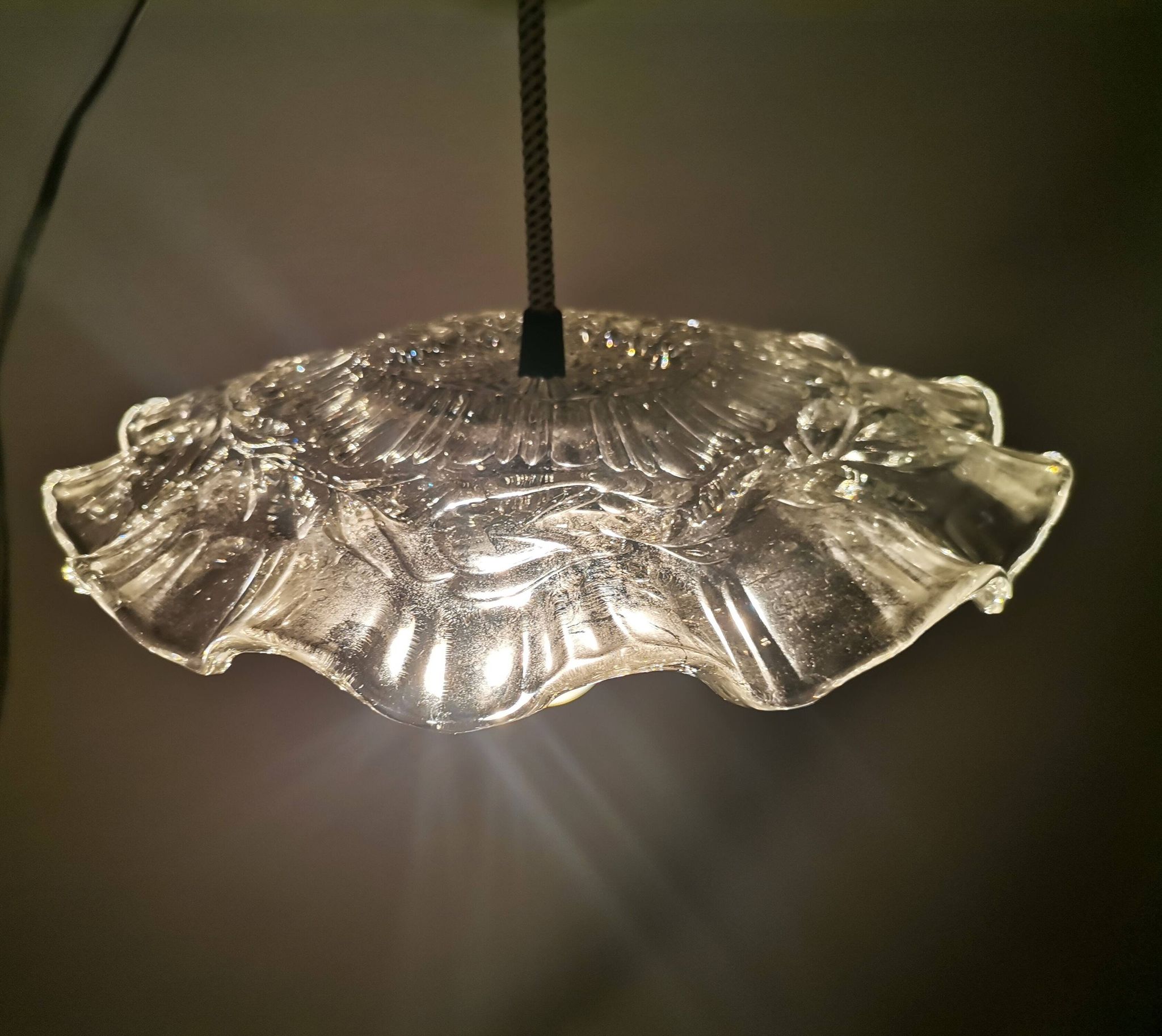 Lampe suspendue de cuisine en verre transparent Farmhouse