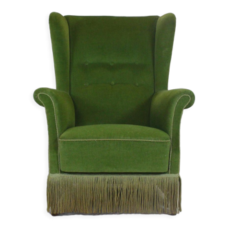 Fauteuil en velours danois des années 1970