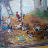 Oil painting on canvas Edmond Van Coppenolle (1846-1914) Landscape