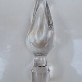Engraved molded glass carafe from the 1950s