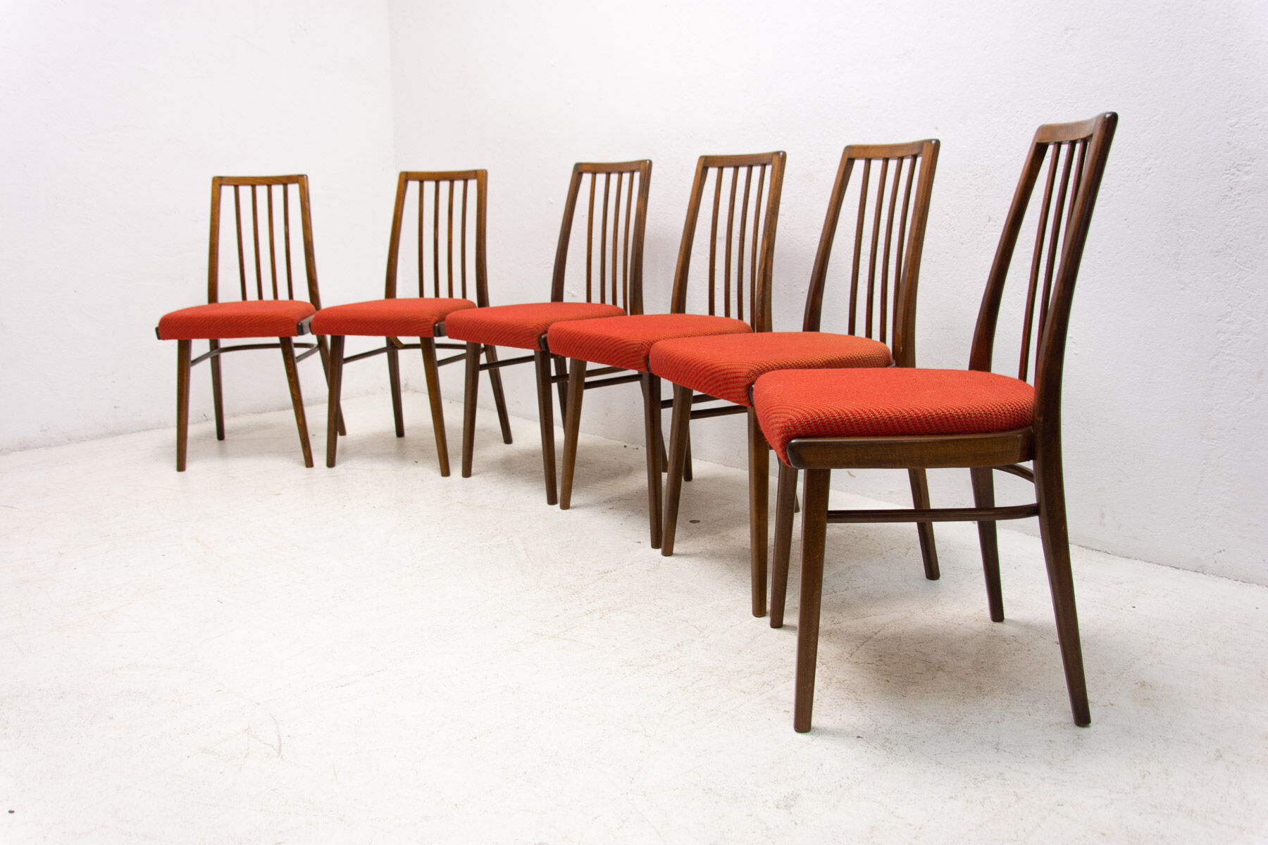 6 mid century dining chairs by Jitona, 1970s