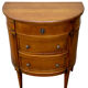 Commode demi-lune 3 tiroirs en merisier style Louis XVI