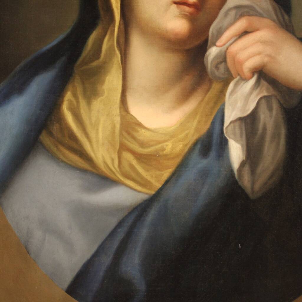 Antique painting of the Virgin of Sorrows from the 18th century