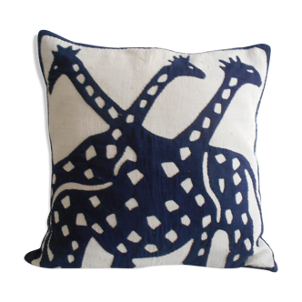 Housse coussin girafes