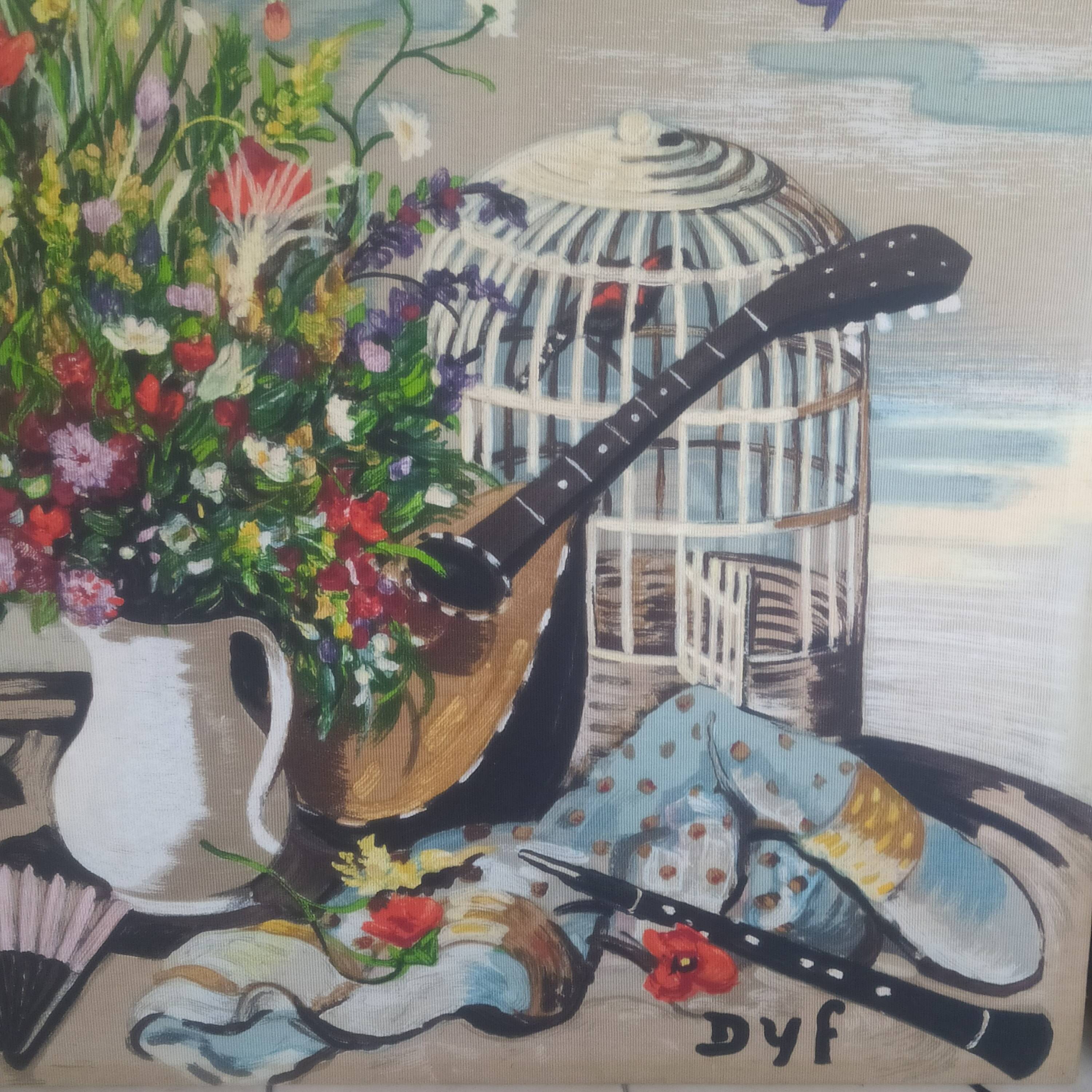 large tapestry 1950/1960 signed Dyf (Marcel Dreyfus)