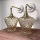 Pair of ceramic and glass wall lights