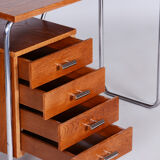 Bauhaus Restored Oak Writing Desk Made in 1930s by Robert Slezak, Czechia