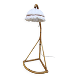 Bamboo and rattan reading lamp, Italy 1950s