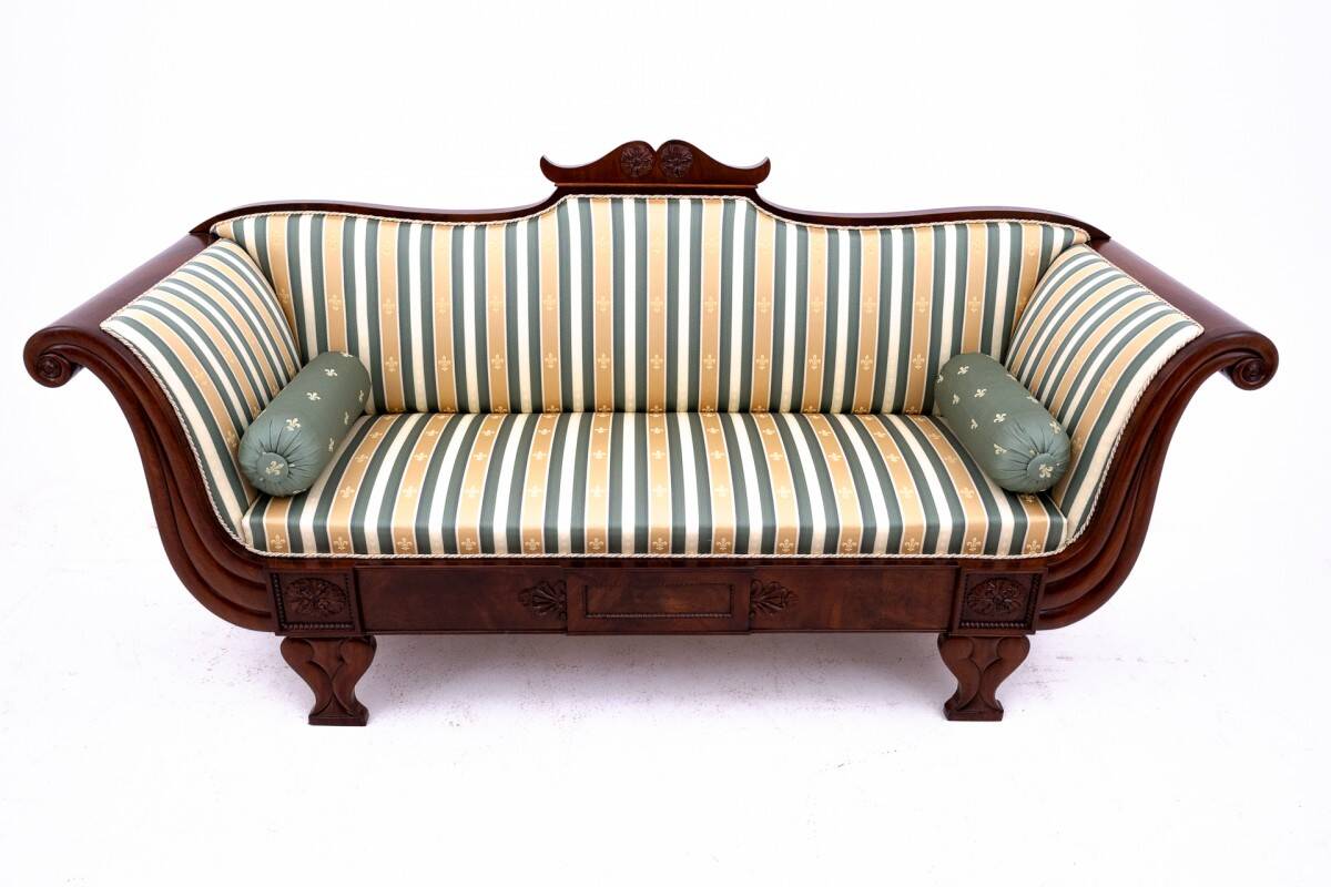 Biedermeier sofa, northern europe, circa 1860. after renovation