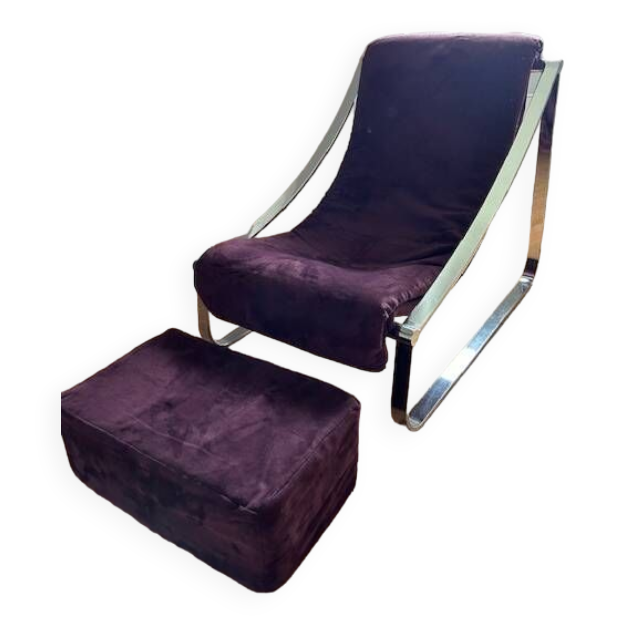 Vintage armchair & ottoman 70s