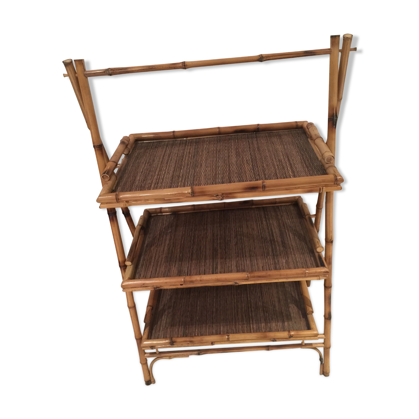 Trilogy of bamboo on display trays