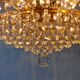 Crystal brass chandelier with 7 levels, attributed to Palwa, 1970s.