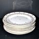 Niderviller lot de 6 assiettes Empire et soupière en porcelaine dure décor blé peint or 1790