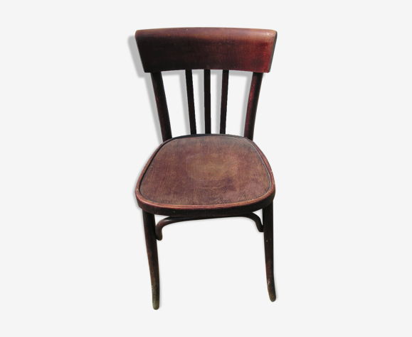 Chaise de bistrot ancienne avec plaque Joseph