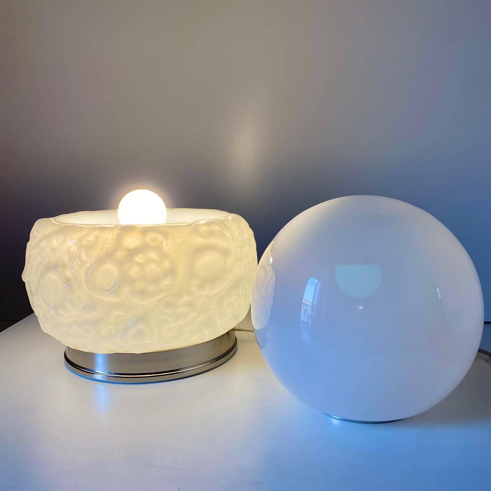 Lampe de table "Osso" Murano de l'ère spatiale, Italie 1970