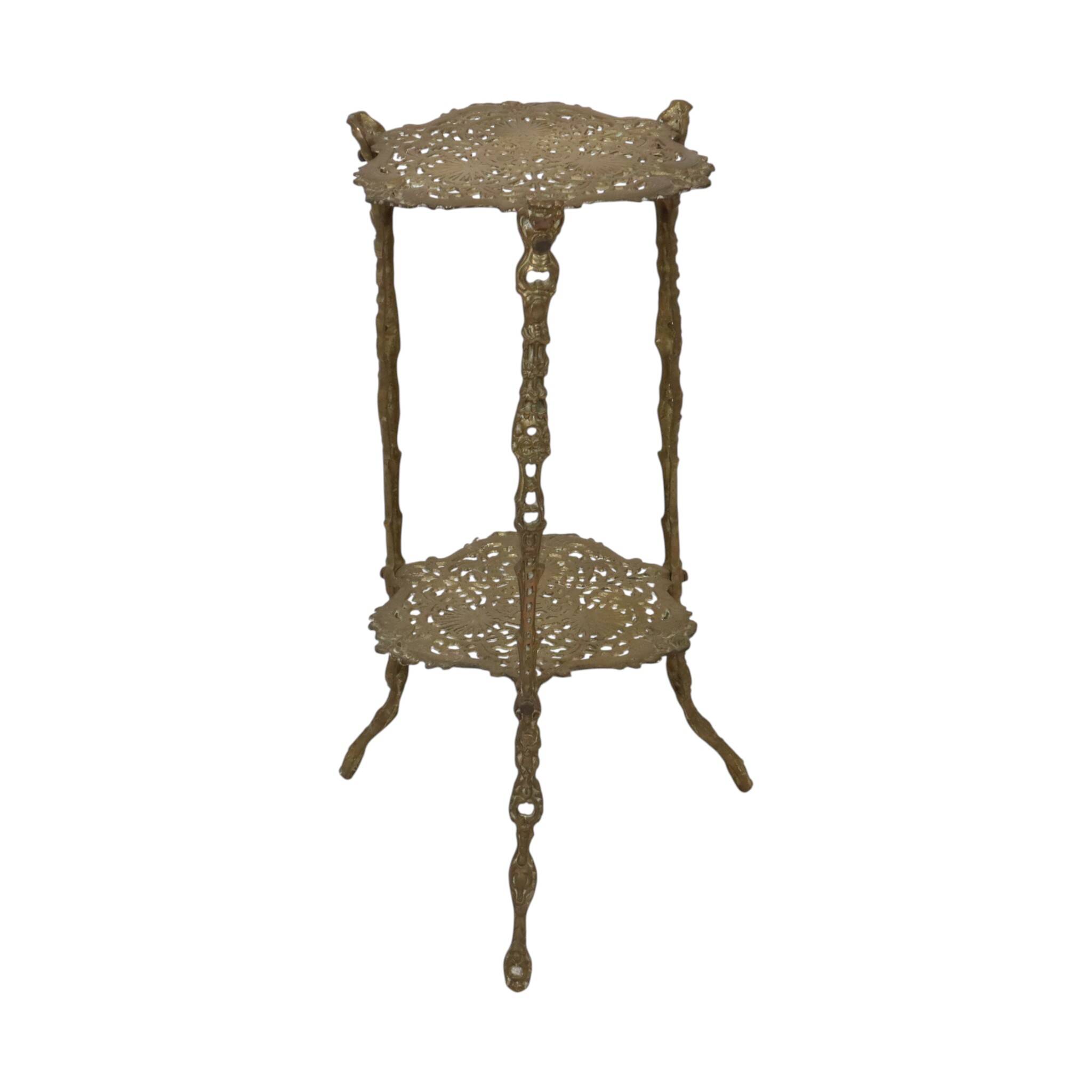 Table d'appoint en laiton de style Art Nouveau