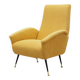 Yellow armchair, Italian design, 1970s, production: Italy