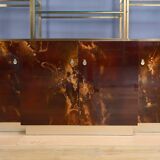 Rare lacquered library attributed to Guy Lefèvre, Maison Jansen – 1970