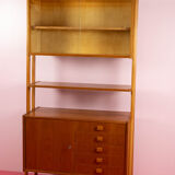 Vintage Mid Century wandkast door 'Jirak' voor 'Tatra'