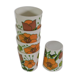 Five 70s glasses