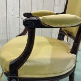 Fauteuil de style Louis XVI en hêtre fin XIXème