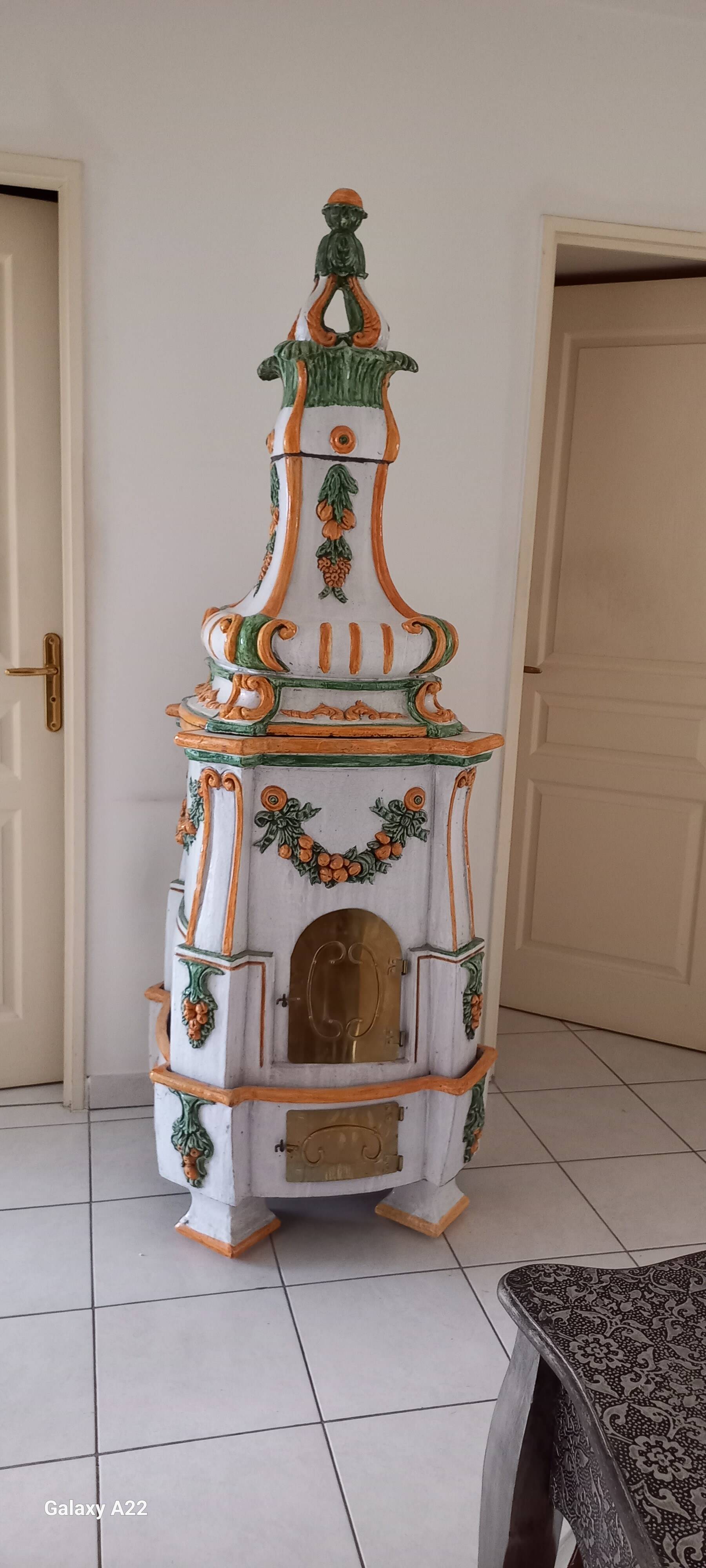 Austrian ceramic stove from the late 20th century.