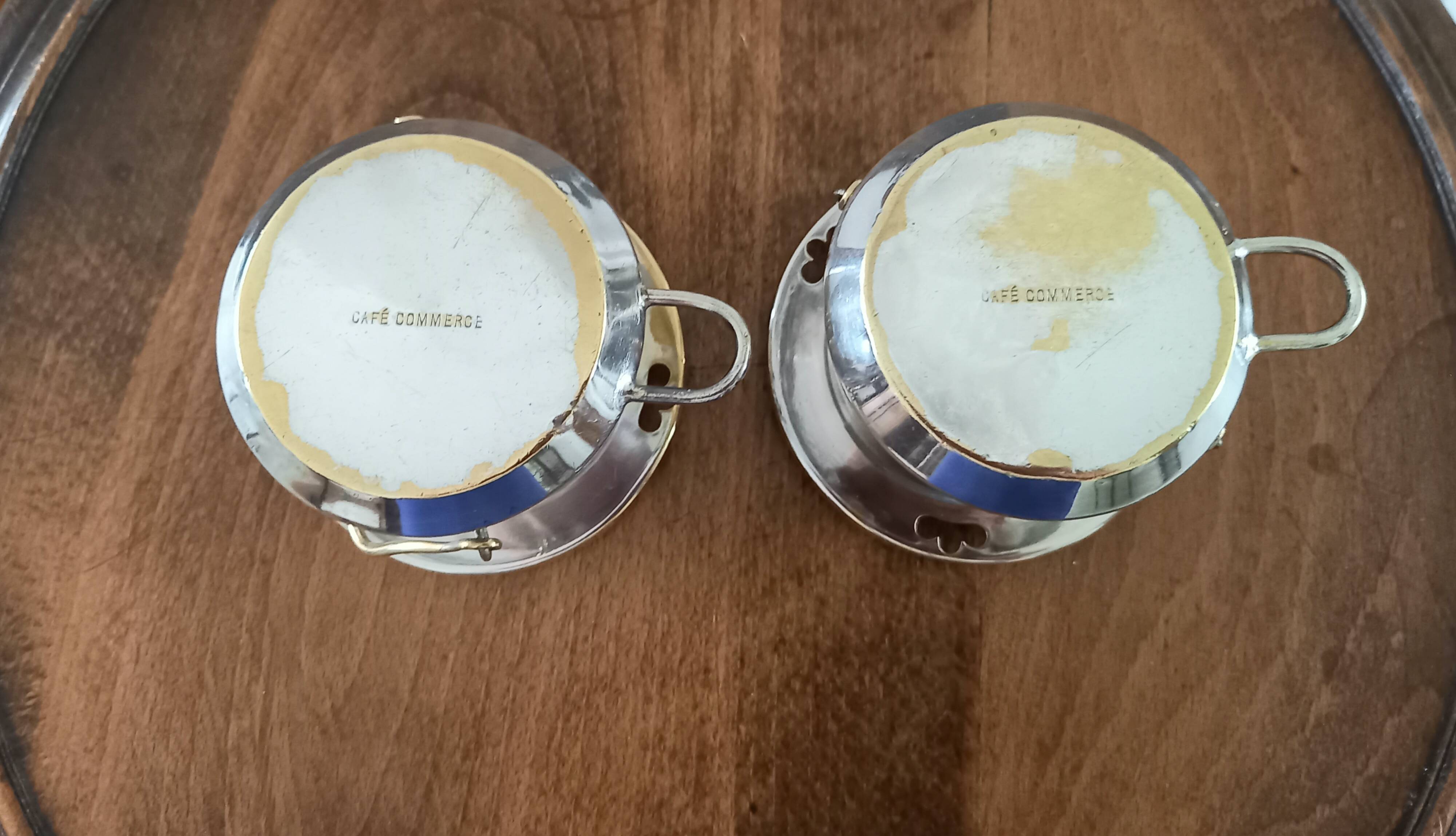 Individual silver-plated Art Deco coffee pots