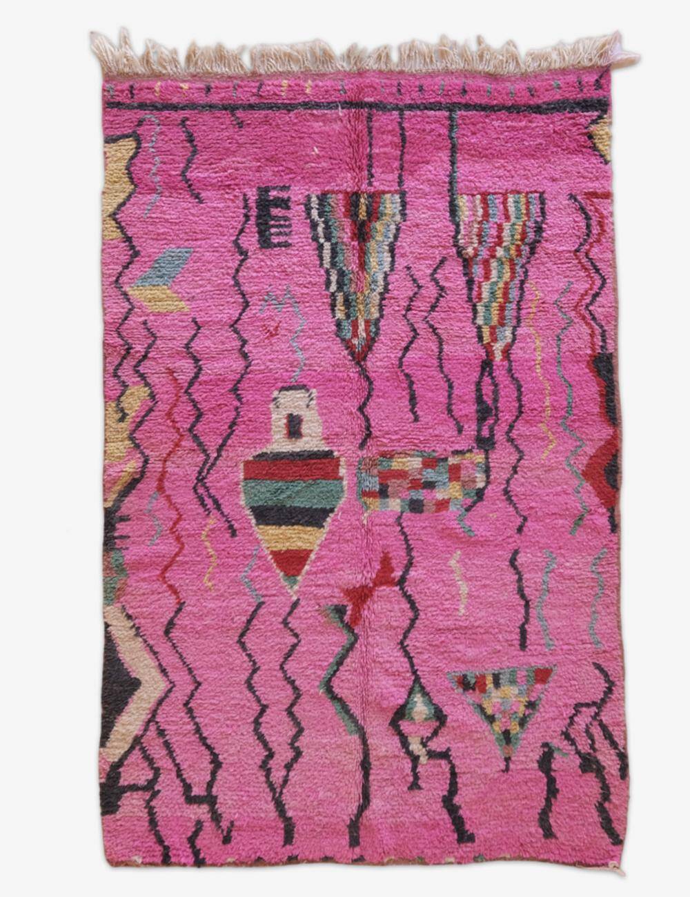 Pink Berber Rug - 261 x 171 cm