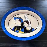 Plat ovale signé HB Quimper