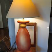 ceramic pebble lamp 1990 signed François Chatain