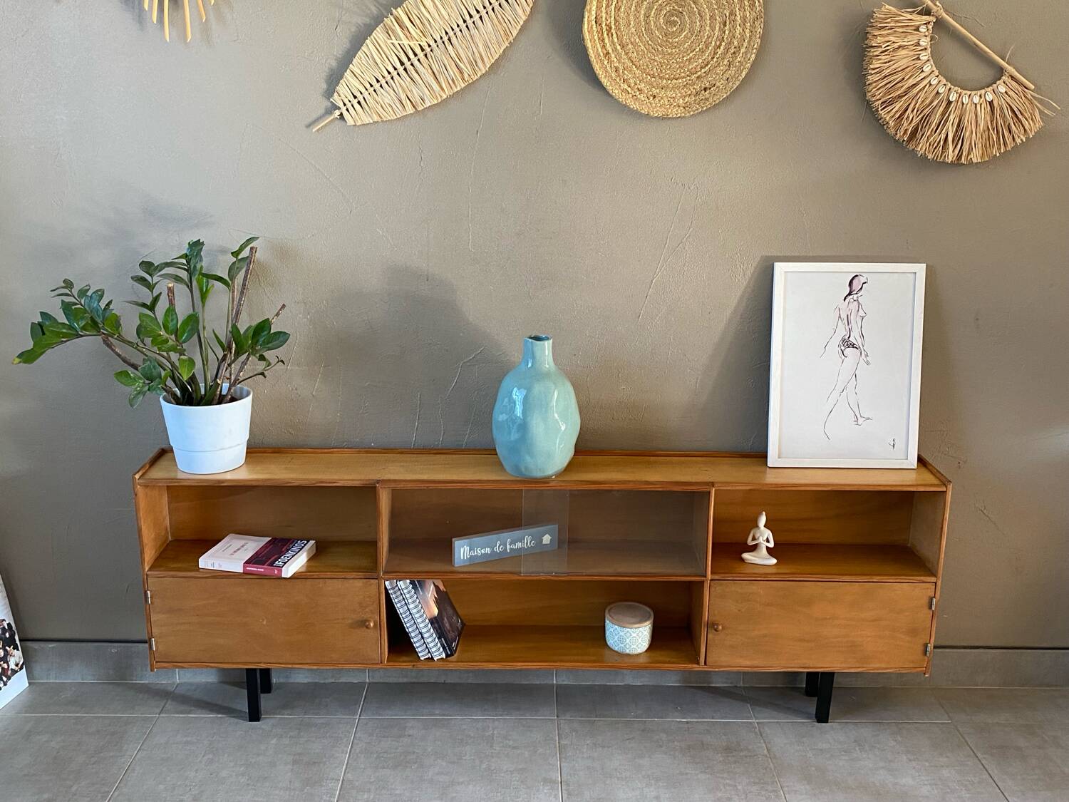 Vintage sideboard 2 levels (shallow)