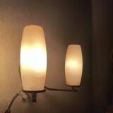 Mid Century Modern double opaline glass wall sconce